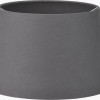 Eirene White Textured Stoneware Table Lamp Base with Lys 40cm Steel Grey Self Lined Linen Tapered Lampshade