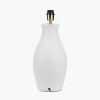 Eirene White Textured Stoneware Table Lamp Base