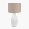 Eirene White Textured Stoneware Table Lamp Base