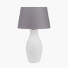 Eirene White Textured Stoneware Table Lamp Base