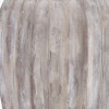 Ambrosia Natural Grooved Stoneware Table Lamp Base with Vienna 35cm Black Chevron Mushroom Pleat Lampshade