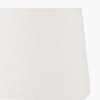 Ambrosia Natural Grooved Stoneware Table Lamp Base with Lys 35cm White Self Lined Linen Tapered Lampshade
