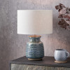 Theano Dot Design Blue Glaze Table Lamp Base