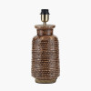 Theano Dot Design Brown Glaze Tall Table Lamp Base