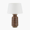 Theano Dot Design Brown Glaze Tall Table Lamp Base