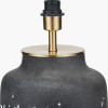 Etna Black and White Glass Table Lamp Base