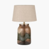 Valtellina Brown and Green Glass Table Lamp Base