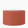 Cerdanya Brown and Beige Glass Table Lamp Base with Henry 35cm Tobacco Handloom Cylinder Lampshade