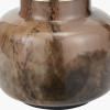 Cerdanya Brown and Beige Glass Table Lamp Base with Henry 35cm White Handloom Cylinder Lampshade