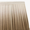 Cerdanya Brown and Beige Glass Table Lamp Base with Scallop 35cm Taupe Ombre Soft Pleated Tapered Lampshade