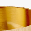 Cerdanya Brown and Beige Glass Table Lamp Base with Stellan 40cm Gold Slubbed Silk Mix Gold Lined Cylinder Lampshade
