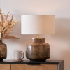 Cerdanya Brown and Beige Glass Table Lamp Base