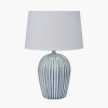Cannes Blue and White Stripe Ceramic Table Lamp