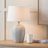 Cannes Blue and White Stripe Ceramic Table Lamp