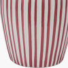 Cannes Mulberry and White Stripe Ceramic Table Lamp