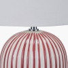 Cannes Mulberry and White Stripe Ceramic Table Lamp