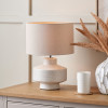 Elure White Crackle Effect Table Lamp