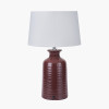 Helka Mulberry Reactive Glaze Table Lamp