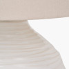 Linnea White Grooved Ceramic Table Lamp
