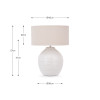 Linnea White Grooved Ceramic Table Lamp