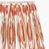 Kavya Antique Brown Turned Wood Table Lamp Base with Izara 45cm Cinnamon Ikat Patterned Mushroom Pleat Tapered Lampshade