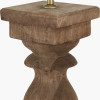 Kavya Antique Brown Turned Wood Table Lamp Base