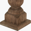 Kavya Antique Brown Turned Wood Table Lamp Base