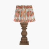 Kavya Antique Brown Turned Wood Table Lamp Base