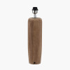 Inaya Natural Tapered Large Wood Table Lamp Base with Milos 40cm Natural Linen Tapered Lampshade