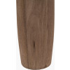 Inaya Natural Tapered Large Wood Table Lamp Base with Izara 40cm Lilac Ikat Patterned Mushroom Pleat Tapered Lampshade