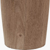 Inaya Natural Tapered Wood Table Lamp Base with Milos 35cm Apricot Linen Tapered Lampshade