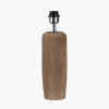 Inaya Natural Tapered Wood Table Lamp Base with Milos 35cm Natural Linen Tapered Lampshade