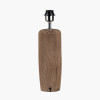 Inaya Natural Tapered Wood Table Lamp Base with Milos 35cm Natural Linen Tapered Lampshade