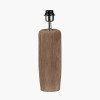 Inaya Natural Tapered Wood Table Lamp Base with Edward 35cm Pistachio Green Linen Cylinder Lampshade