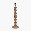 Ayra Natural Modernist Large Turned Wood Table Lamp Base