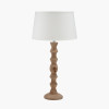 Ayra Natural Modernist Large Turned Wood Table Lamp Base