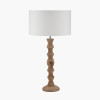 Ayra Natural Modernist Large Turned Wood Table Lamp Base