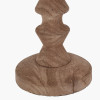 Ayra Natural Modernist Turned Wood Table Lamp Base with Winston 35cm Taupe Handloom Tapered Lampshade