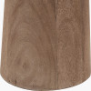 Esha Natural Conical Wood Table Lamp Base with Rouen 35cm White Boucle Cylinder Lampshade