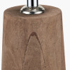 Esha Natural Conical Wood Table Lamp Base with Martigues 35cm White Boucle Tapered Lampshade