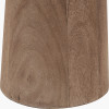 Esha Natural Conical Wood Table Lamp Base with Lino 35cm White Self Lined Linen Cylinder Lampshade