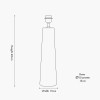 Esha Natural Conical Wood Table Lamp Base