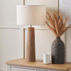 Esha Natural Conical Wood Table Lamp Base