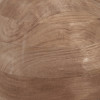 Ziva Antique Brown Round Wood Table Lamp Base with Edward 40cm Natural Linen Cylinder Lampshade