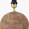 Ziva Antique Brown Round Wood Table Lamp Base
