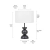 Vala Graphite Metal Textured Effect Ball Table Lamp