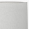 Arbor Verdi Gris Metal Conical Table Lamp Base with Lino 40cm White Self Lined Linen Cylinder Lampshade