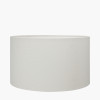 Corby Amber Glass Table Lamp Base with Henry 40cm White Handloom Cylinder Lampshade
