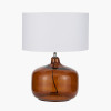 Corby Amber Glass Table Lamp Base