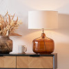 Corby Amber Glass Table Lamp Base